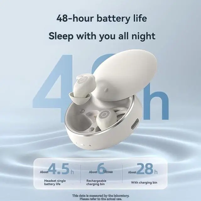 Alt view image 4 of 7 - Noorasleep Snooze Pods Pro, Sleep Headphones Wireless Bluetooth, Noise Cancelling Earbuds for Sleep, Sleep Ear Plugs with a Smart Case, Anti-Snoring Pods for Side Sleeper (Black*2)
