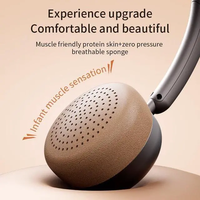 Alt view image 2 of 5 - Micool On-Ear Headphones Bluetooth 6.0, Small Over Ear Headset with 35H Playtime, Noise Cancelling Headphones with Adjustable Headband/Hi-Fi Sound/Comfortable Fit/Zero Pressure Breathable Earmuffs