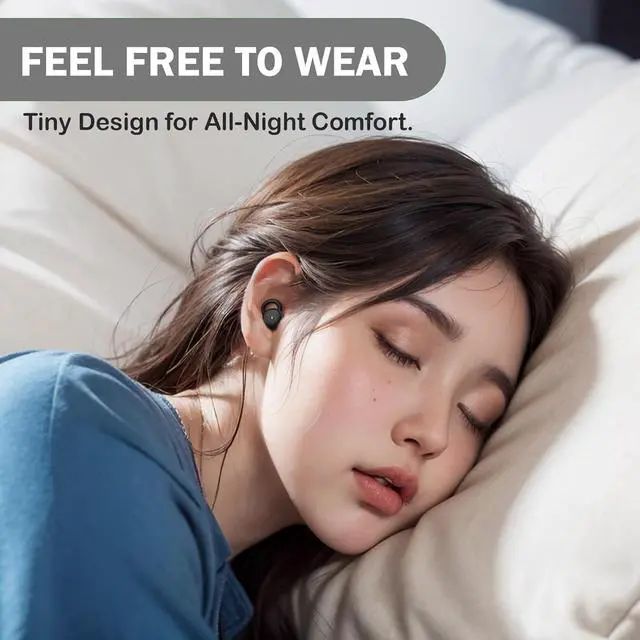 Alt view image 3 of 7 - Sleep Earbuds for Side Sleepers, Earphones Comfortable Fit, 3 Sizes of Ear Tips Snore Blocking Sleeping Headphones
