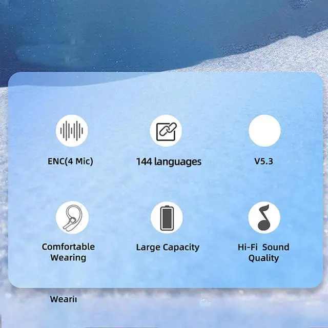 Alt view image 3 of 7 - Yunir Translator Earbuds, Support 144 Languages, 5.3, 0.2S Translation Speed, Touch Mode for Travel, Outgoing Mode for Business, Speaking Mode with APP for iOS for Android (Black)