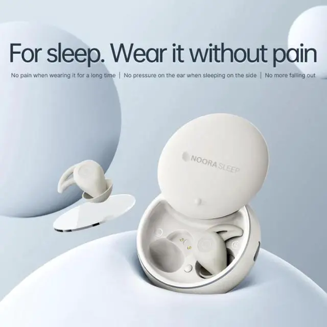 Alt view image 6 of 7 - Noorasleep Snooze Pods Pro, Snoozepods Pro - Bluetooth Sleepbuds, Noora Sleep Earbuds Pro Cancelling Ear Pods for Sleep with a Smart Case, Comfortable Snugly (Black)