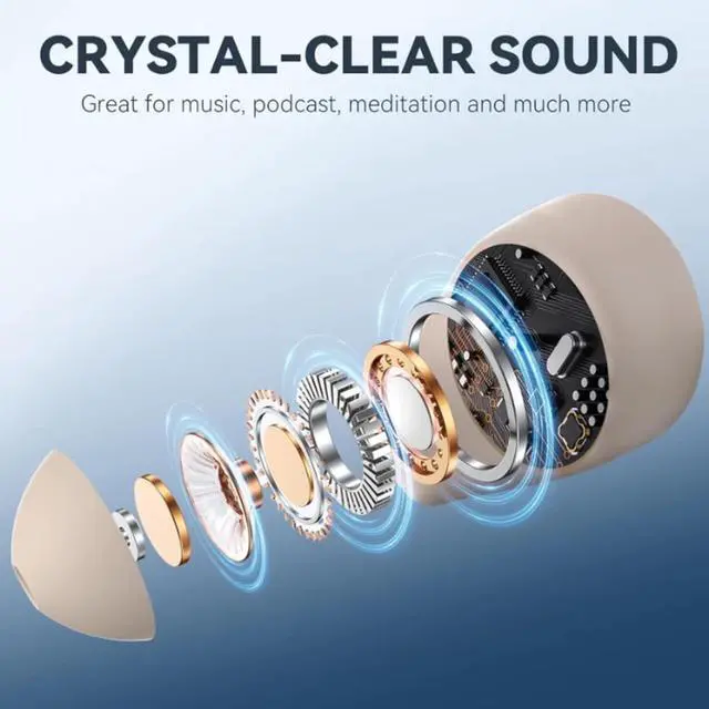 Alt view image 7 of 7 - Noorasleep Snooze Pods Pro, Snoozepods Pro - Bluetooth Sleepbuds, Noora Sleep Earbuds Pro Cancelling Ear Pods for Sleep with a Smart Case, Comfortable Snugly (Black)