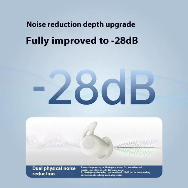 Alt view image 5 of 7 - Noorasleep Snooze Pods Pro, Snoozepods Pro - Bluetooth Sleepbuds, Noora Sleep Earbuds Pro Cancelling Ear Pods for Sleep with a Smart Case, Comfortable Snugly (Black)