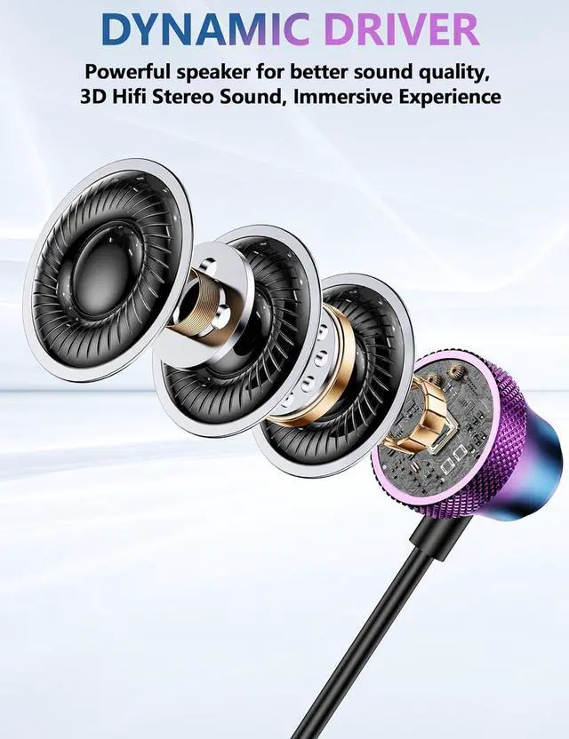 Alt view image 5 of 7 - 2 Pack USB C Headphones Type C Earbuds for iPhone 16e 16 Pro Max 15 In-Ear Noise Canceling Volume Control Mic Android Wired Earphone for iPad 10 Samsung Z Flip Fold S25 A16 S24 S23 A36 Pixel 9 9a 8 8a