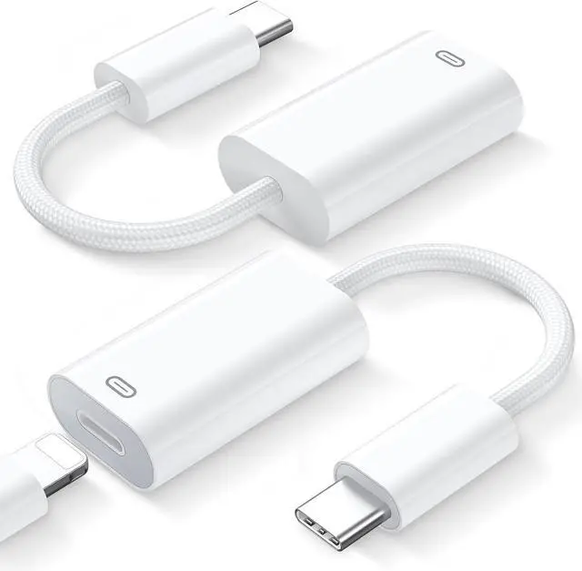 Main image of 2 Pack Audio Charger Adapter and Headphones for iPhone 14 13 12