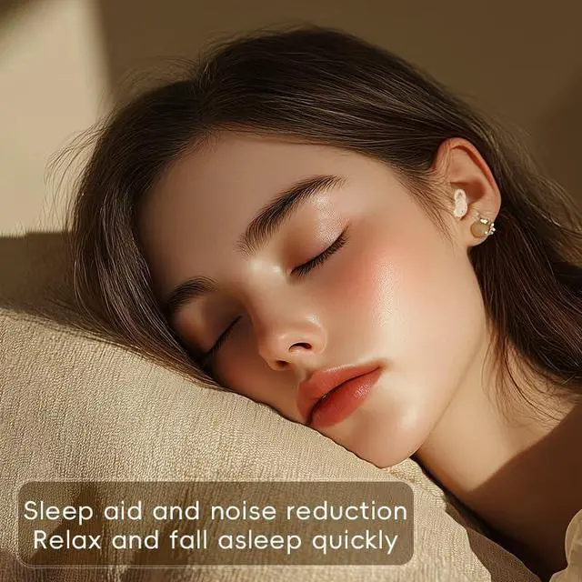 Alt view image 2 of 6 - Bluetooth 5.4 Sleep Earbuds with 28-Hour Battery Life  Sleep Earbuds for Side Sleepers, Noise-Canceling Microphones, & Comfortable All-Night Wear