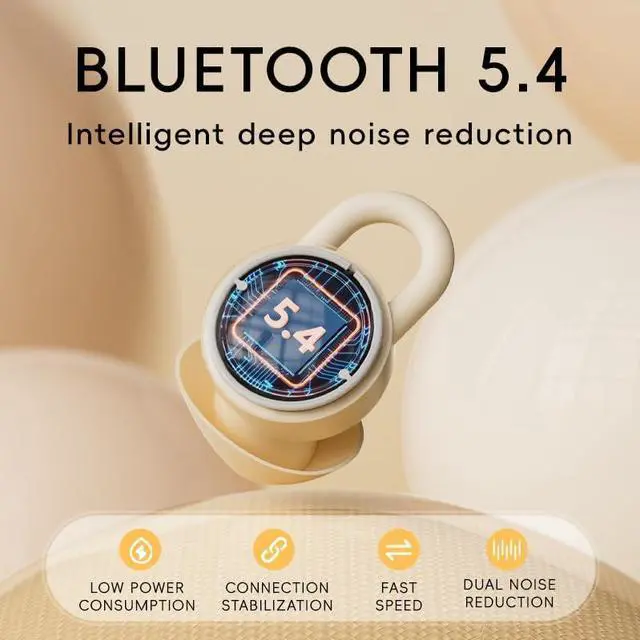 Alt view image 5 of 6 - Bluetooth 5.4 Sleep Earbuds with 28-Hour Battery Life  Sleep Earbuds for Side Sleepers, Noise-Canceling Microphones, & Comfortable All-Night Wear