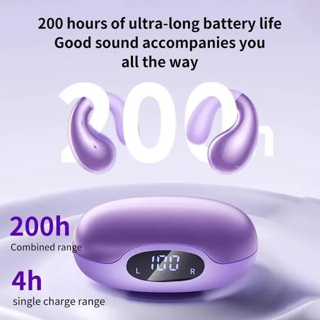 Alt view image 4 of 7 - Upgrade-Ai Translation Earbuds Real Time, 132 Language Translator Earbuds More Translation Modes Clip On Bluetooth 5.4 Headphones Also Having the Functions of Regular headphones Electroplating