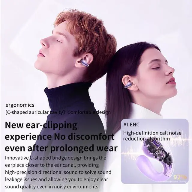 Alt view image 3 of 7 - Upgrade-Ai Translation Earbuds Real Time, 132 Language Translator Earbuds More Translation Modes Clip On Bluetooth 5.4 Headphones Also Having the Functions of Regular headphones Electroplating
