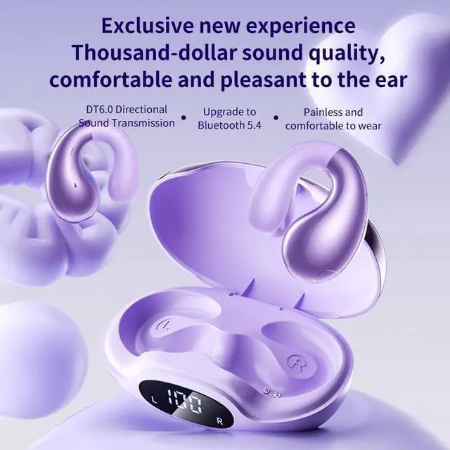 Alt view image 7 of 7 - Upgrade-Ai Translation Earbuds Real Time, 132 Language Translator Earbuds More Translation Modes Clip On Bluetooth 5.4 Headphones Also Having the Functions of Regular headphones Electroplating