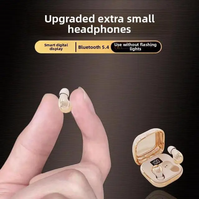 Alt view image 2 of 6 - Stylish Invisible mini Earbuds for Work and Sleep, Best fit for Small Ear canals, Bluetooth 5.3, with 4H Playback timeNoise Blocking Sleep headphonesHour Battery Life (Black)