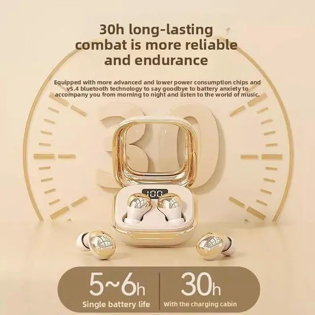 Alt view image 3 of 6 - Stylish Invisible mini Earbuds for Work and Sleep, Best fit for Small Ear canals, Bluetooth 5.3, with 4H Playback timeNoise Blocking Sleep headphonesHour Battery Life (Black)