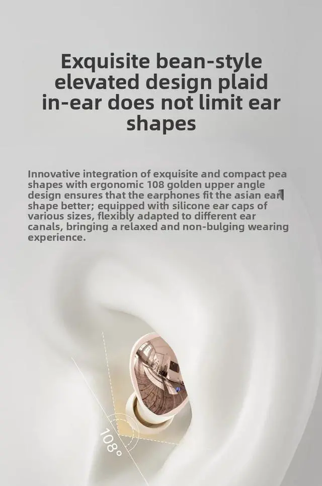 Alt view image 5 of 6 - Stylish Invisible mini Earbuds for Work and Sleep, Best fit for Small Ear canals, Bluetooth 5.3, with 4H Playback timeNoise Blocking Sleep headphonesHour Battery Life (Black)