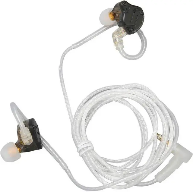 Main image of Hybrid Driver HiFi Monitor Earphone Resin Cavity 500D Nylon Wire for Studio Use Black Color 2 Pairs