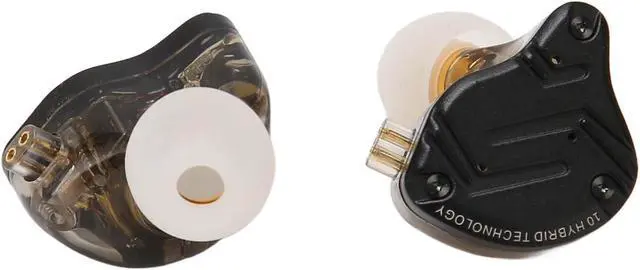 Alt view image 3 of 7 - Hybrid Driver HiFi Monitor Earphone Resin Cavity 500D Nylon Wire for Studio Use Black Color 2 Pairs