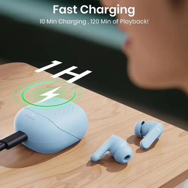 Alt view image 4 of 7 - Wireless Earbuds 2025 Bluetooth Headphones 100H Playtime Ear Buds in-Ear Bluetooth Earbuds 5.4 Headphones Deep Bass Stereo Active Noise Cancelling IP5 Waterproof Earphones for Android iOS