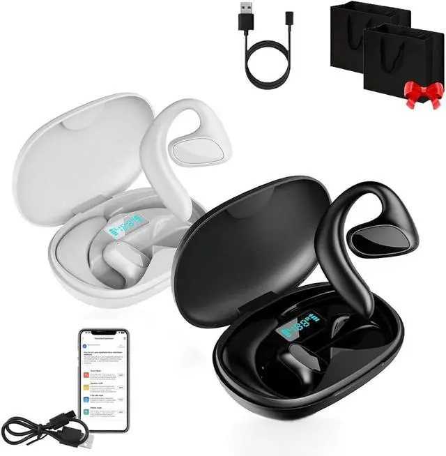 Main image of Talkiego Ai-Powered Buds, Talkie Go Translator Earbuds, 4 Modes and Scenarios, Supports 140+ Languages in Real Time, 0.5 S Instant/Offline Translation, for Office, Work, Travel (Black+White)
