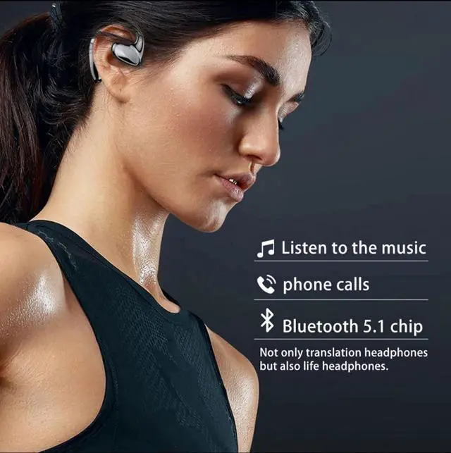 Alt view image 2 of 7 - Talkiego Ai-Powered Buds, Talkie Go Translator Earbuds, 4 Modes and Scenarios, Supports 140+ Languages in Real Time, 0.5 S Instant/Offline Translation, for Office, Work, Travel (Black+White)
