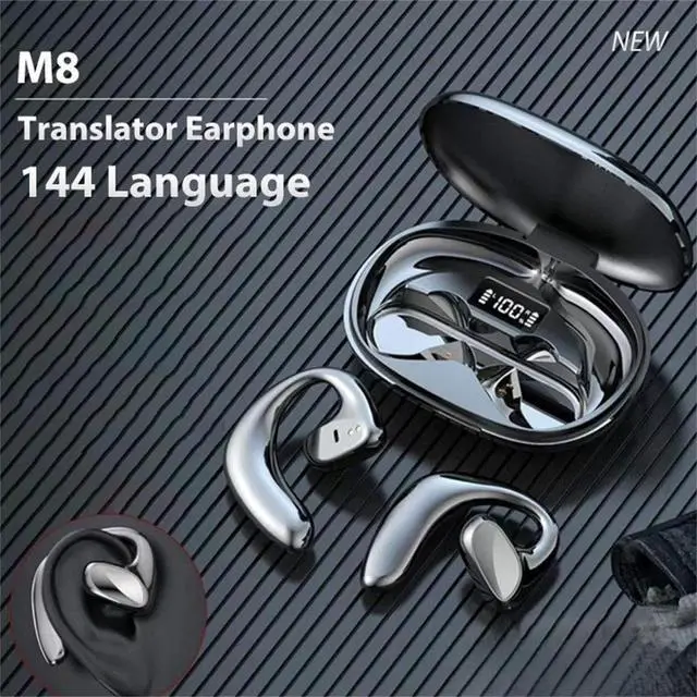 Alt view image 4 of 7 - Talkiego Ai-Powered Buds, Talkie Go Translator Earbuds, 4 Modes and Scenarios, Supports 140+ Languages in Real Time, 0.5 S Instant/Offline Translation, for Office, Work, Travel (Black+White)