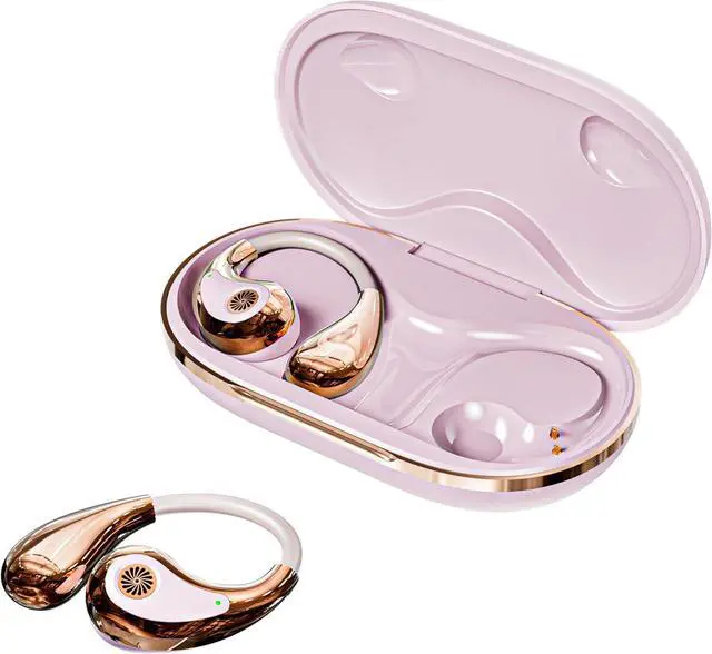 Main image of Open Ear Bluetooth Earbuds with Smart Full-Color Touchscreen Display, Wireless Headphones Bluetooth 5.4 for Sports/Running (Pink)