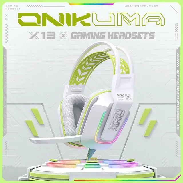 Alt view image 2 of 7 - Wired Gaming Headset with RGB Lighting, 50mm Drivers, Noise-Cancelling Mic, USB & 3.5mm Jack, Over-Ear PC Headphones for PS5, PS4, Xbox, Laptop, Phone  Comfortable Fit, Surround Sound (Wired-White)