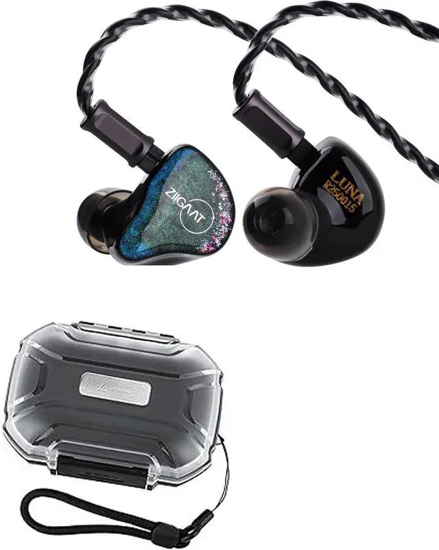 Main image of Linsoul ZiiGaat Luna 6BA HiFi in Ear Monitor, Studio Monitor & Stage Performance IEM Earphones with Fast Response LC02 in Ear Monitor Case, Portable Earbud Hard Case