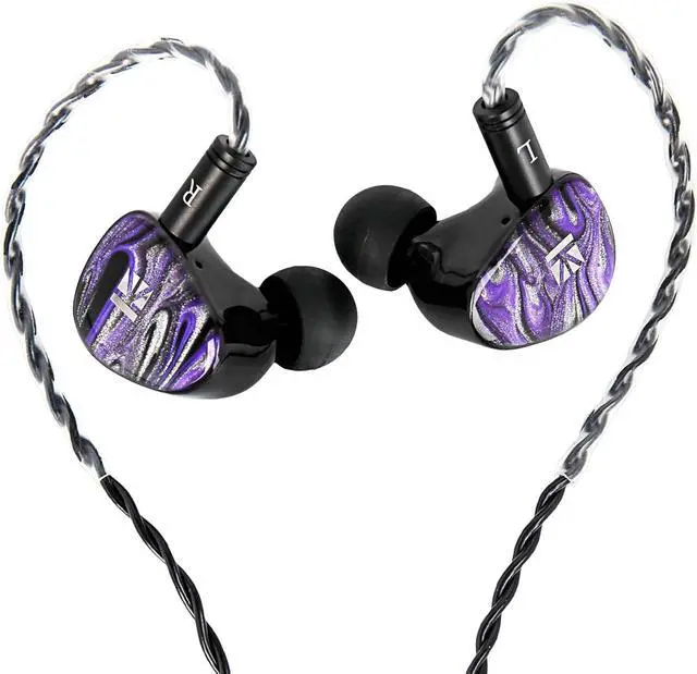 Main image of KBEAR Alkaid KB03 in Ear Monitor Headphones, Wired Gaming Earbuds 1DD 1BA 1Bone Conduction Hybrid IEM Earphones, Beryllium-Coated Dynamic, 3D Printed Resin Cavity in Ear Monitor for Musician, Purple