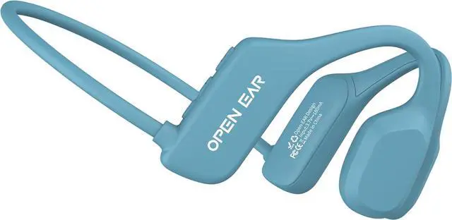 Main image of Bone Conduction Headphones, Open Ear Wireless Headphones with Microphone, Bluetooth 5.3, 6 Hours of Use Time, IPX5 and Sweat Resistant Sports Headphones for Outdoor, Workout, Cycling (Blue)