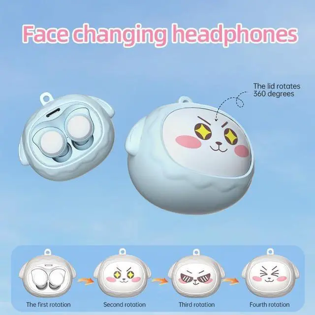 Alt view image 3 of 4 - Rotating True Wireless Earbuds, Up to 20H Playtime Bluetooth Headphones, in-Ear Design with Silicone Ear Tips for Noise Isolation
