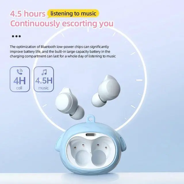 Alt view image 2 of 4 - Rotating True Wireless Earbuds, Up to 20H Playtime Bluetooth Headphones, in-Ear Design with Silicone Ear Tips for Noise Isolation