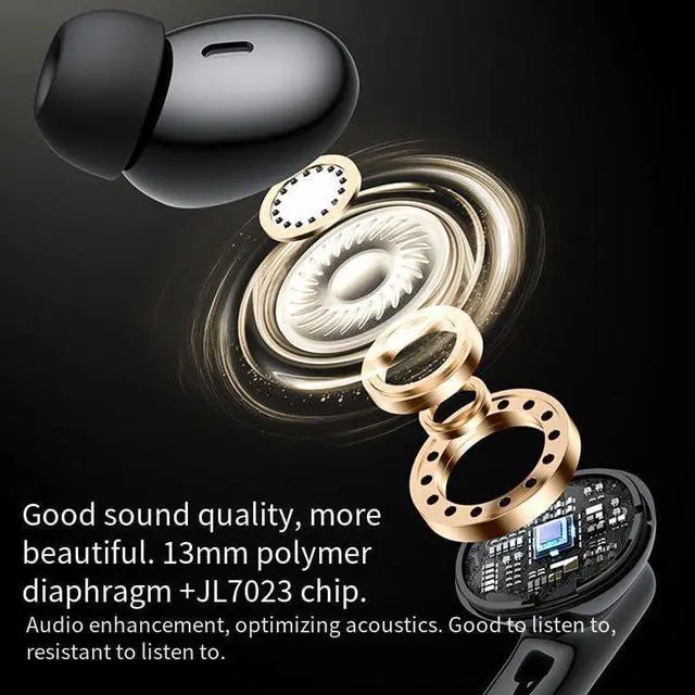 Alt view image 2 of 7 - in Ear Buds Wireless Bluetooth Headphones Sports Earphones -13mm Dual-Chamber Speaker Drivers with Mics Clear Call,IPX5 Waterproof Bluetooth Earbuds for Workout Sports