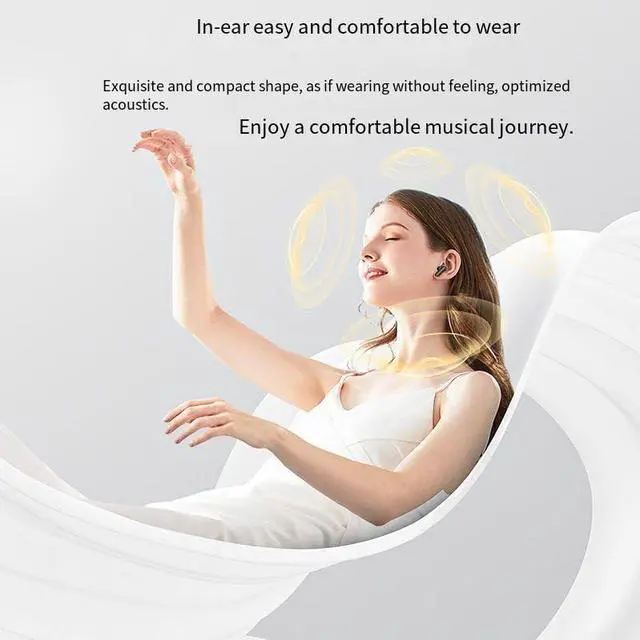Alt view image 5 of 7 - in Ear Buds Wireless Bluetooth Headphones Sports Earphones -13mm Dual-Chamber Speaker Drivers with Mics Clear Call,IPX5 Waterproof Bluetooth Earbuds for Workout Sports