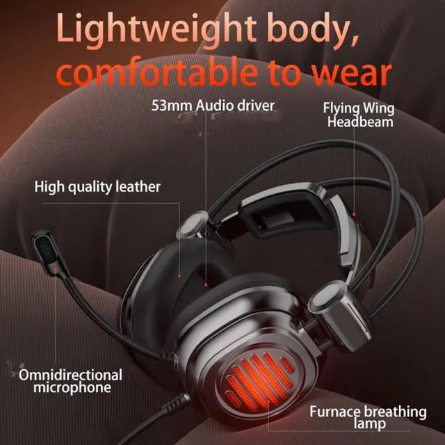 Alt view image 6 of 7 - Ergonomic Corded Gaming Headphones Headsets with Clear Positional Auditory for Intensed Gameplay Omnidirectional Immersive Sound