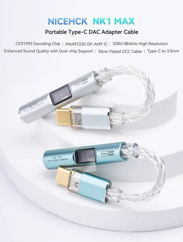 Alt view image 7 of 7 - F1 Pro Planar Magnetic IEM Headphones and NK1 MAX USB C to 3.5mm Female Headphone Jack Adapter