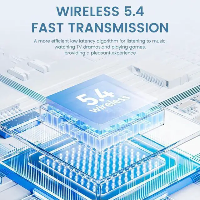 Alt view image 6 of 6 - Air Conduction Headphones,Open Ear Headphones Wireless Bluetooth 5.4 HIFI Sound Quality Sports Over Ear Earbuds with Earhooks, Built-in Mic, Crystal-Clear Calls for Running Workout Cycling Driving