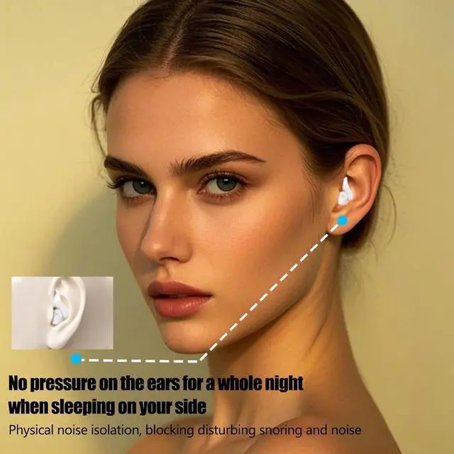 Alt view image 3 of 7 - Headphones Sleep Earbuds for Side Sleepers Wireless Bluetooth 5.3,True Wireless Ear Buds Music Earphones Comfortable,Low Latency Fast Connection,Black