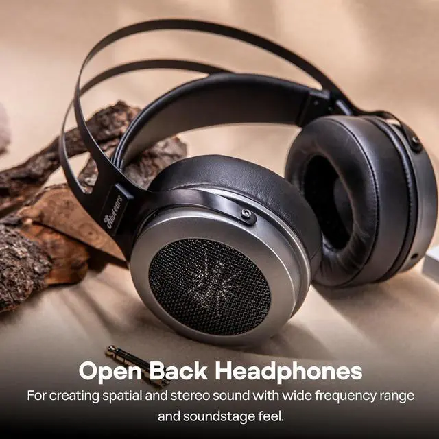 Alt view image 3 of 7 - Linsoul Kiwi Ears Altruva Over Ear Headphone, Hi-Fi 50mm Dynamic Driver Monitoring(BlackGrey) Tripowin Nova Monitor Headphone Cable, Over-Ear Wire (3.5mm, Black)