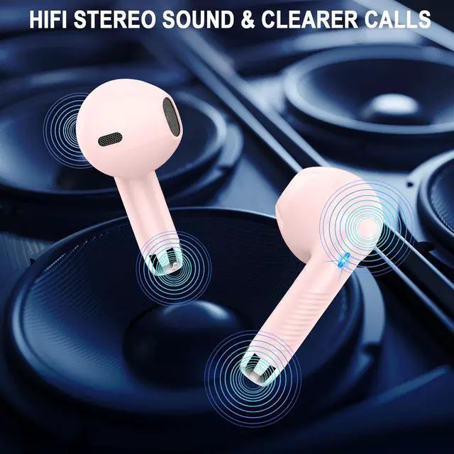 Alt view image 4 of 7 - Wireless Bluetooth 5.4 Earbuds, Ear Buds LED Power Display Headphones 6D Stereo, Bluetooth Earbuds in-Ear Noise Cancelling Mic, 40H Playback Mini Case IP7 Waterproof Sports Earphones for Android iOS