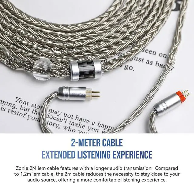 Alt view image 7 of 7 - Linsoul ZiiGaat Luna 6BA HiFi in Ear Monitor, Studio Monitor & Stage Performance IEM Earphones with Fast Response Tripowin Zonie IEM Cable, 2m Long Earbud Cord(2Pin)