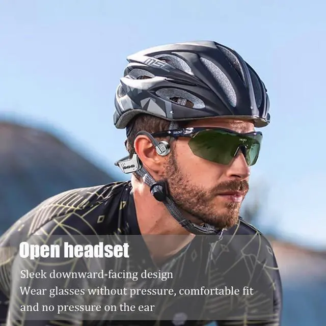 Alt view image 4 of 7 - IPX8 Waterproof Bone Conduction Headphones for Swimming Built-in 32G MP3 Player Stereo Bass Open Ear Earphone with Microphone CVC8.0 Noise Cancelling,3 replacement heads, free to change,Silver