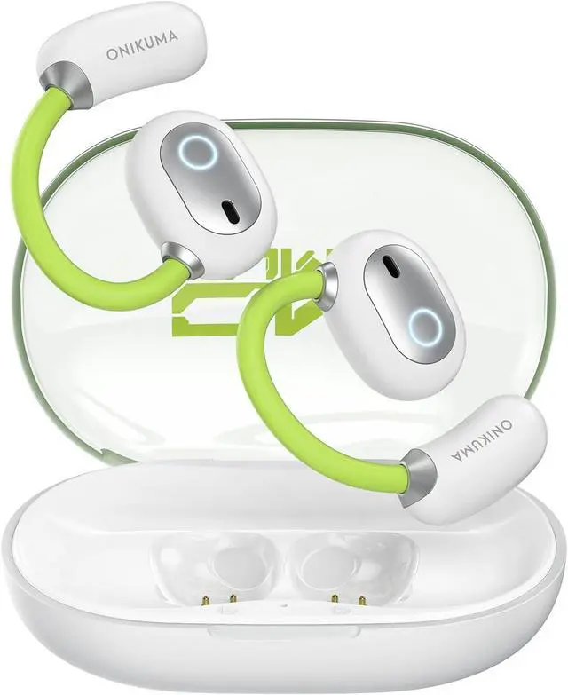 Main image of Sports Earbuds with Earhooks and Removable Neck Strap  Bluetooth 5.4 Wireless Running Earbuds for Workout and Gym, Secure Fit Sport Headphone with Type-C Charging Case (White)