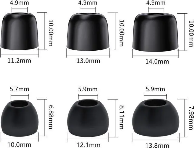 Alt view image 7 of 7 - kbear ft01 3 Pairs Silicone+3 Pairs Memory Foam Ear Tips and kz zs12 pro x in Ear Monitor IEM Headphones