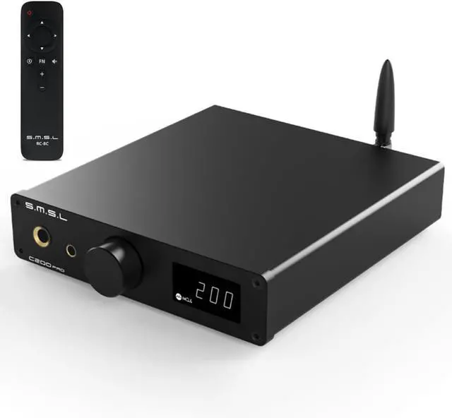 Main image of SMSL C200PRO MQA DAC Headphone Amplifier ES9039Q2M & XMOS XU-316 HiFi Amp DSD512/32Bit/768kHz BT 5.1 (LDAC/aptX-HD) USB/Opt/Coaxial Input 4.4mm/6.35mm/RCA Output for PS5/PC/SW