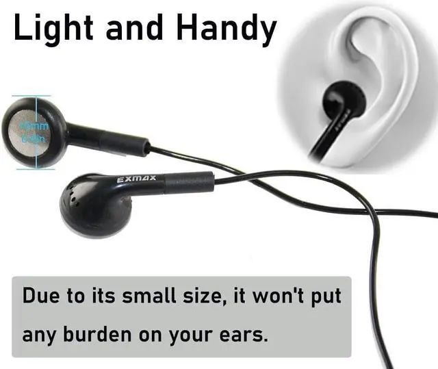 Alt view image 3 of 7 - EXMAX DEP-02 3.5mm Bass Earbuds Wired Noise Isolating Earphone in-Ear Stereo Headphones with Powerful Heavy Bass Stereo Compatible with MP3/MP4 DVD Smartphones Tablets for School,Gym- 30 Pack