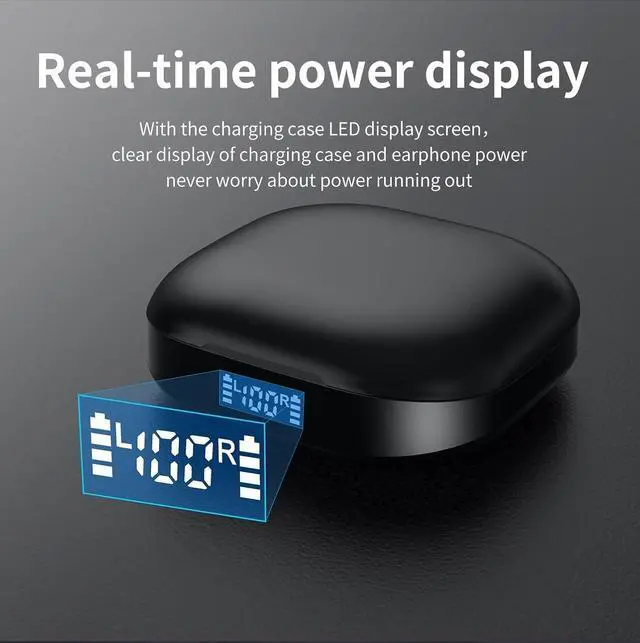 Alt view image 5 of 6 - Running Earbuds Comfort Fit Open-Ear Headphones Bluetooth Wireless Waterproof 360° HiFi Stereo Touch Control 48H Playback Time with Charging Case Sweat-Resistant for Office, Black