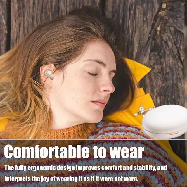 Alt view image 6 of 7 - Wireless Bluetooth 5.3 Sleep Earbuds for Side Sleepers Sleep Headphones ENC Call Noise Reduction Invisible Earbuds Comfortable Wireless Headphones with 24H Playtime,Black