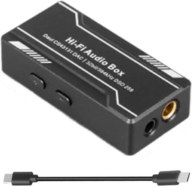 Main image of USB C To 3.5mm 4.4mm Headphone Amplifier HiFi Earphone Sound Amplifier 32bit 384kHz CS43131 Sound Adapter Dongle Box