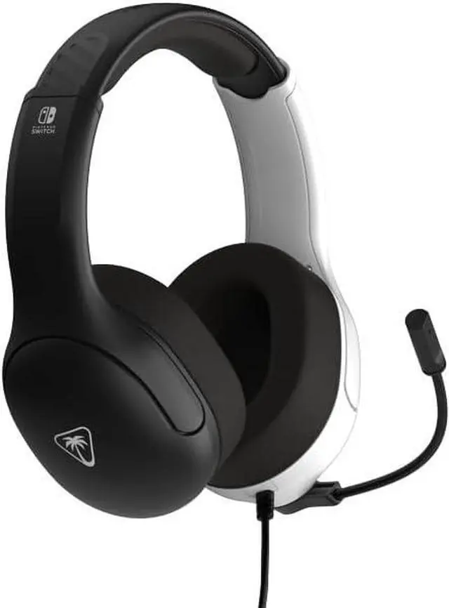 Alt view image 2 of 2 - Airlite Fit Wired White and Black Gaming Headset - OLED Model  Flip-to-Mute Mic, Premium, Noise-Isolating Ear Cushions with Comfortable Over-Ear Fit