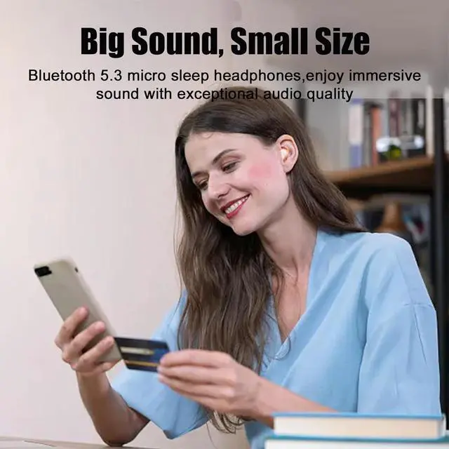 Alt view image 4 of 7 - Invisible Wireless Bluetooth Sleep Earbuds Invisible Sleeping Headphones Wireless Bluetooth 5.3 for Side Sleepers 35dB Noise Blocking Earplugs with 6H Playtime and Comfortable Fit for Sleeping,Purple
