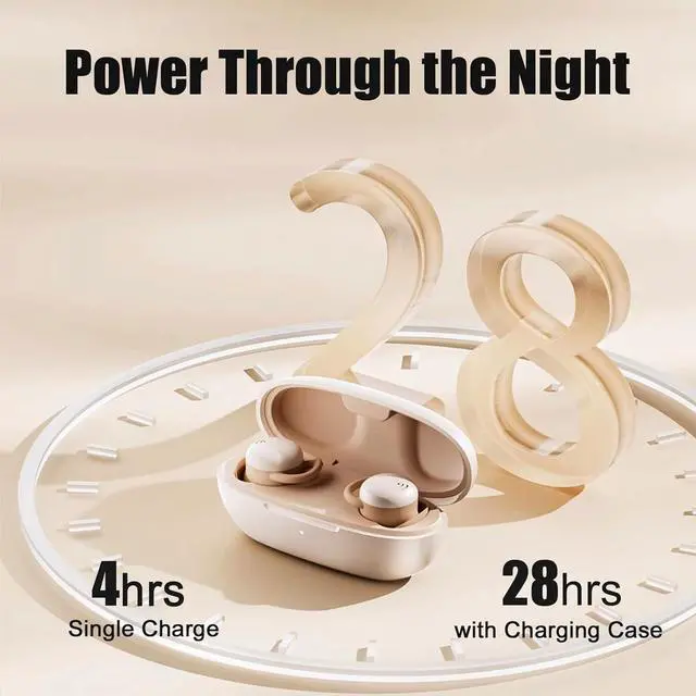 Alt view image 7 of 7 - Invisible Wireless Bluetooth Sleep Earbuds Invisible Sleeping Headphones Wireless Bluetooth 5.3 for Side Sleepers 35dB Noise Blocking Earplugs with 6H Playtime and Comfortable Fit for Sleeping,Purple